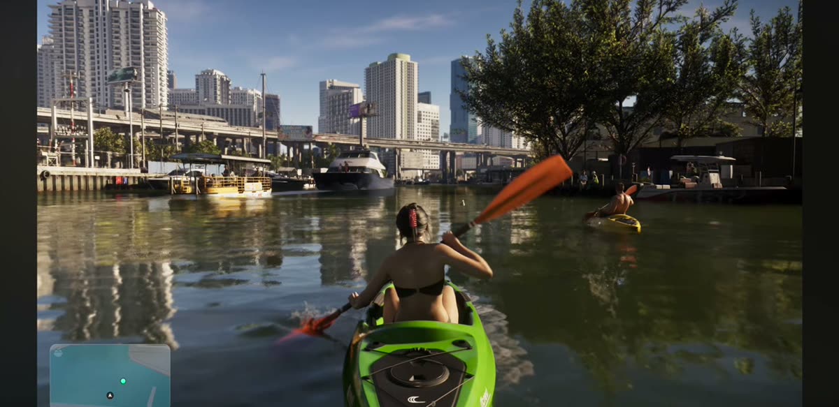 Kayaking on open water in GTA 6